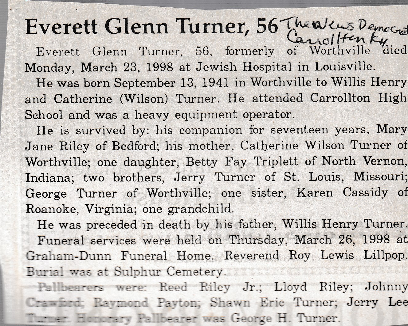 Carroll County Obituaries