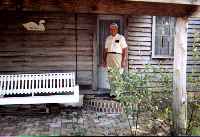 Leroy Veazey and his Veazey cabin