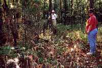 Leroy and Tamara at the site of the Buntin house