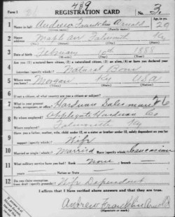 registration card