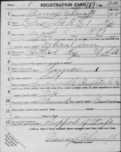 registration card