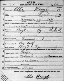 registration card