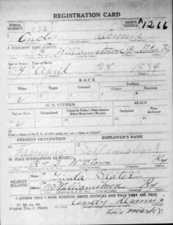 registration card