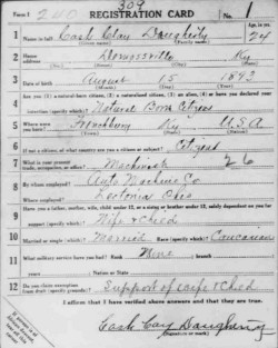 registration card