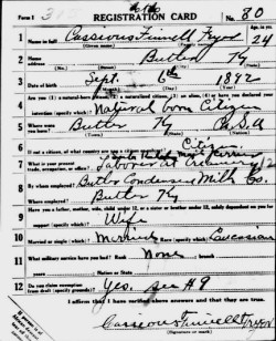 registration card