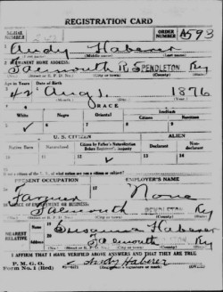 registration card