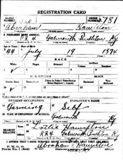 registration card