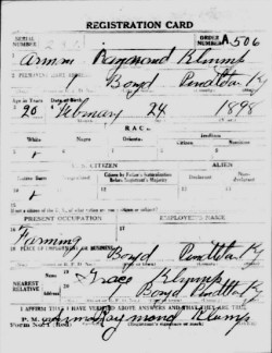 registration card