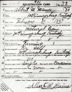 registration card