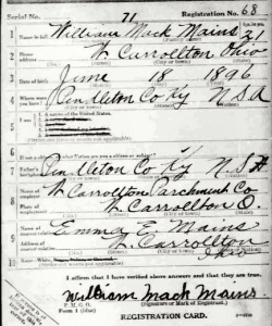 registration card