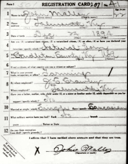 registration card