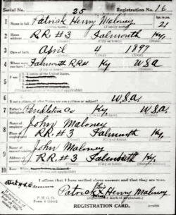 registration card