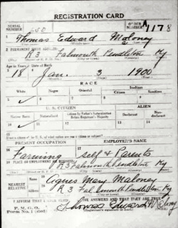 registration card