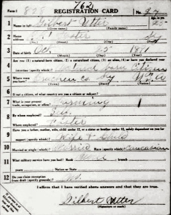 registration card