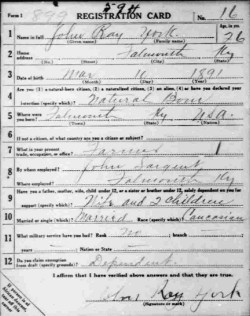 registration card